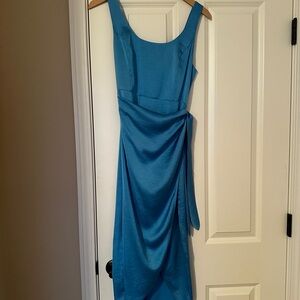 Wilfred Saturn Dress - Blue Silk